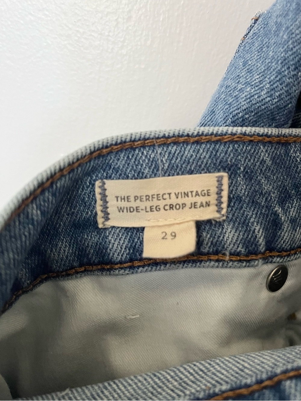 Madewell Perfect Vintage Wide-Leg Crop Jean Size 29 - Picture 7 of 8